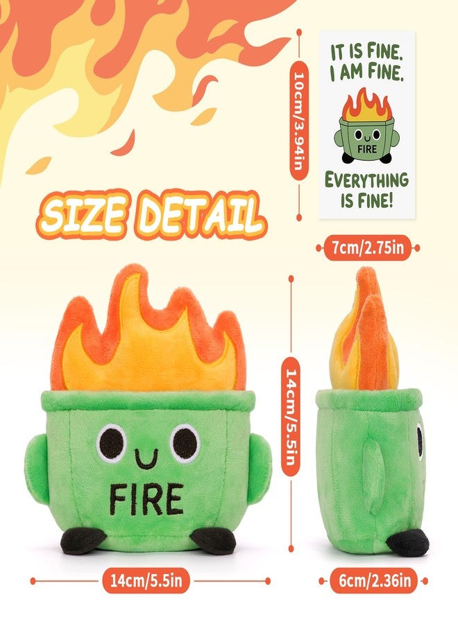 A AIFAMY Dumpster on Fire Plush with Sound, Soft Dumpster Stuffed Animals for Emotional Daily Support, Gag Gift for Coworkers Office Accessories Desk Decor Birthday Present - Image 2